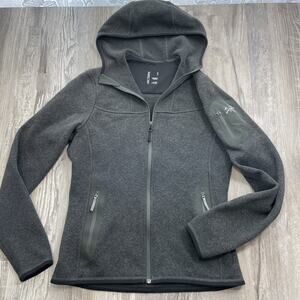 Arcteryx Fleece Jacket Gray Zip Up Covert Hoodie Womens Size Small